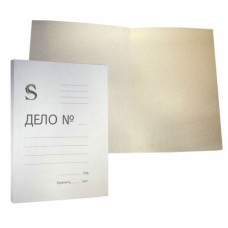 Папка картонная обложка "Дело", картон немелованный, 280г/м2, белый, до 200л.
